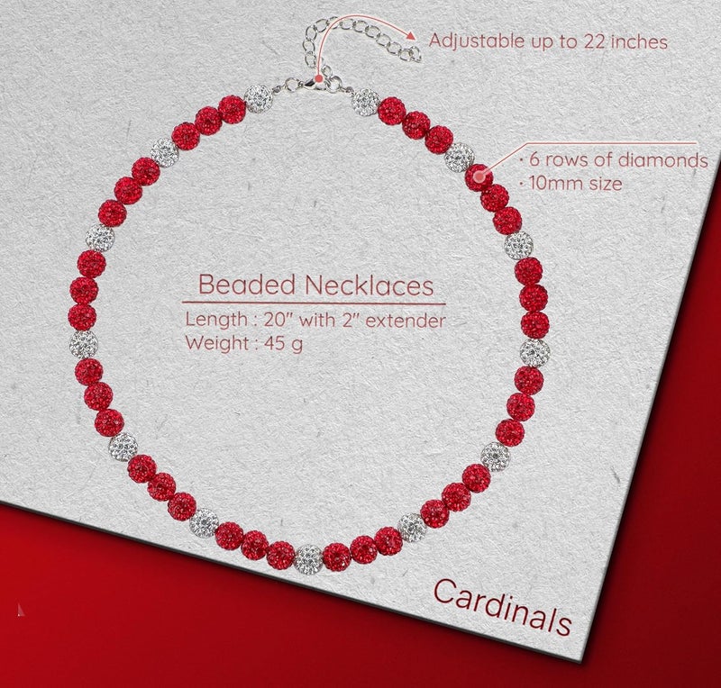 SUPBOMM Baseball Ice Necklace, Bling Beaded Necklaces, Drip Chain, League Team Colors Gifts for Men - Image 2